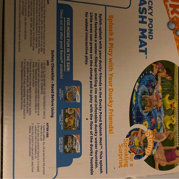 Bonsai Jr Ducky Pond Splash Mat 18 months+ stomp for sprinkling surprise New - Picture 5 of 7